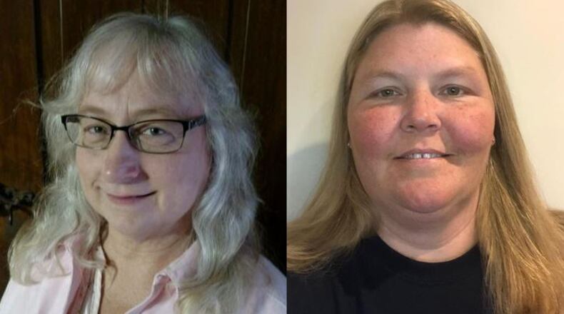 Angela Griest (left) and Karina Emory (right) are running for German Township Fiscal Officer in the Nov. 5 election.