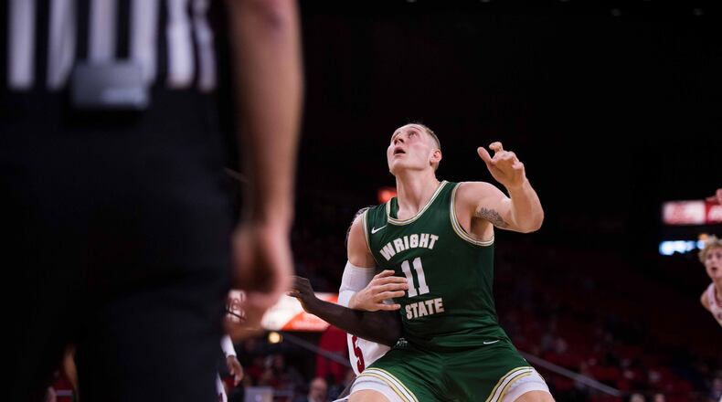 Wright State’s Loudon Love gets in position to grab a rebound against Miami on Nov. 9, 2019, at Millett Hall. Joseph Craven/WSU Athletics