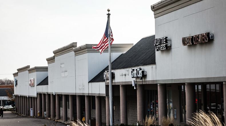 Tipp City's city government agreed Dec. 2, 2024 to purchase the partially vacant Tipp Plaza shopping center on West Main St. for almost $7 million. Jim Noelker /Staff