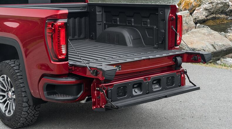 The 2019 GMC Sierra s industry-first MultiPro Tailigate offers six functions and positions for enhanced second-tier loading and load-stop solutions. GMC photo