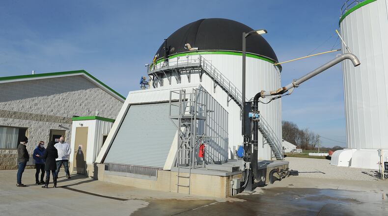 Manure and food waste from partners around the state is loaded and stored below ground at the Dovetail biodigester before being processed. MARSHALL GORBY\STAFF