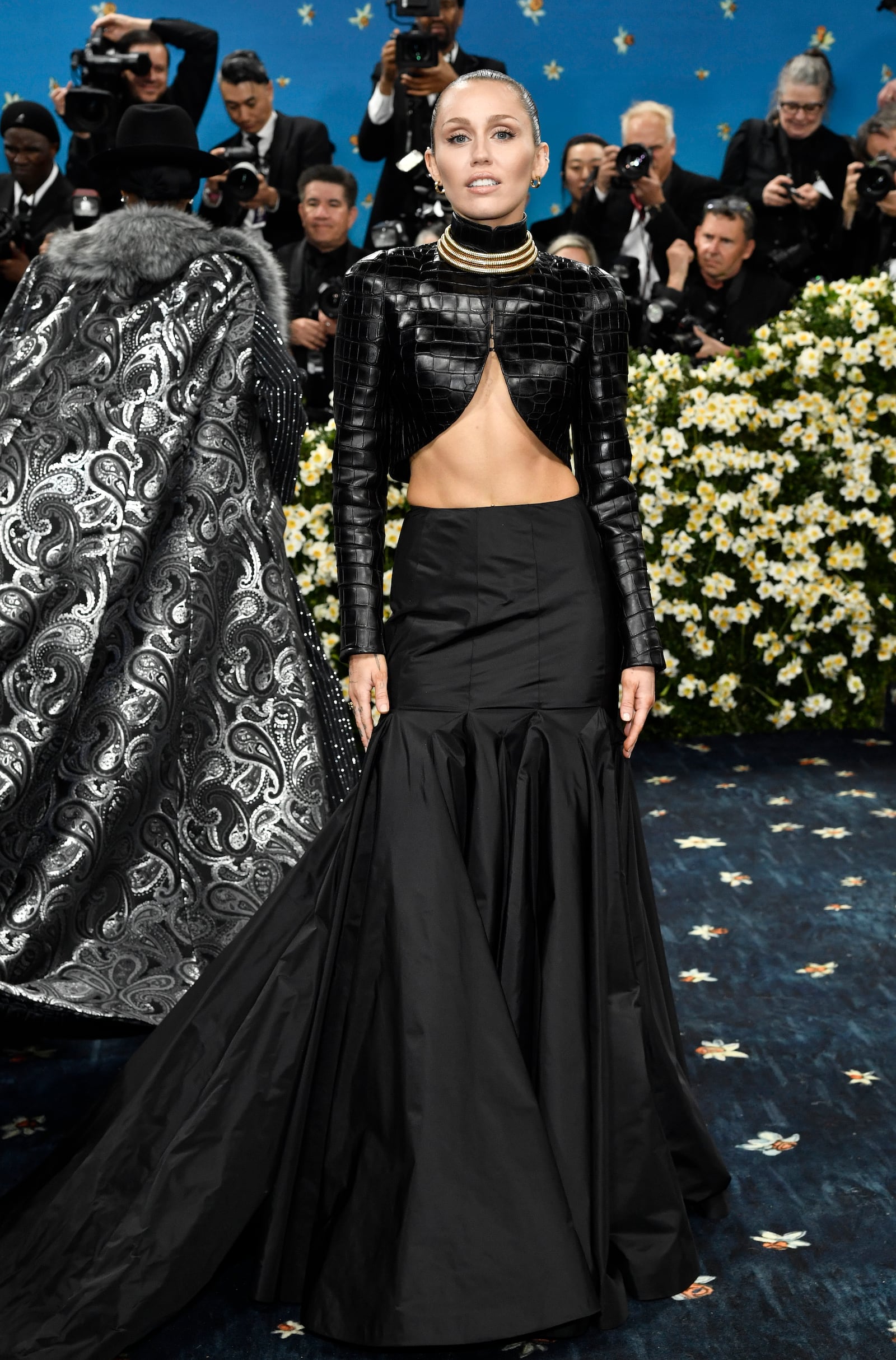 Miley Cyrus attends The Metropolitan Museum of Art's Costume Institute benefit gala celebrating the opening of the "Superfine: Tailoring Black Style" exhibition on Monday, May 5, 2025, in New York. (Photo by Evan Agostini/Invision/AP)