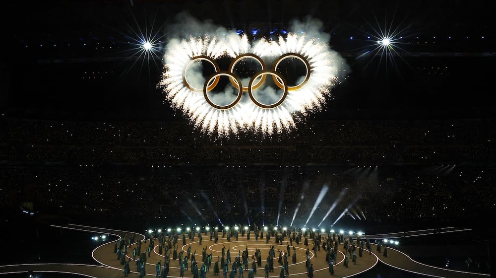Performers at the Olympic opening ceremony at the 2026 Winter Olympics, in Milan, Italy, Friday, Feb. 6, 2026. (Susana Vera/Pool Photo via AP)