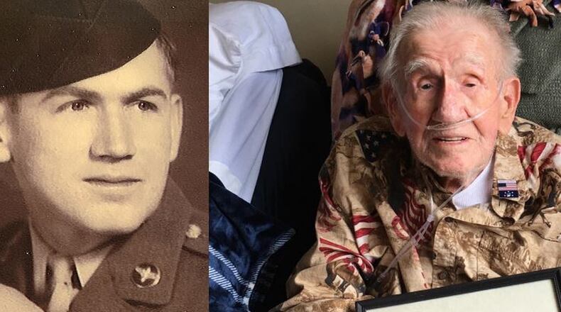 Thomas Eubank, 102-year-old World War II veteran from Springfield, was recognized on Memorial Day by Ohio’s Community Mercy Hospice for his service.