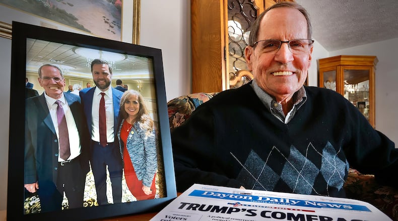 Jim Charters, of Washington Twp., will be attending Inauguration Day on Monday, Jan. 20, 2025, thanks to his daughter, Ohio State Senator Theresa Gavarone, who represents District 2 and invited him to accompany her at the ceremonies. MARSHALL GORBY/STAFF