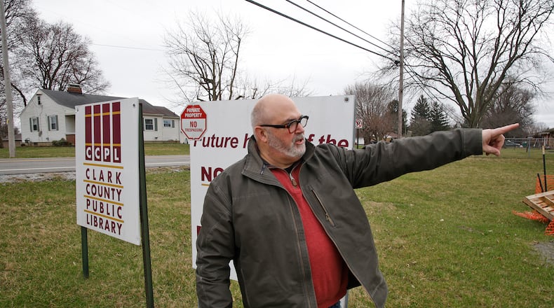 Bill Martino, director of the Clark County Public Library, talks about the future site of the library's Northridge Branch Thursday, March 7, 2024. BILL LACKEY/STAFF