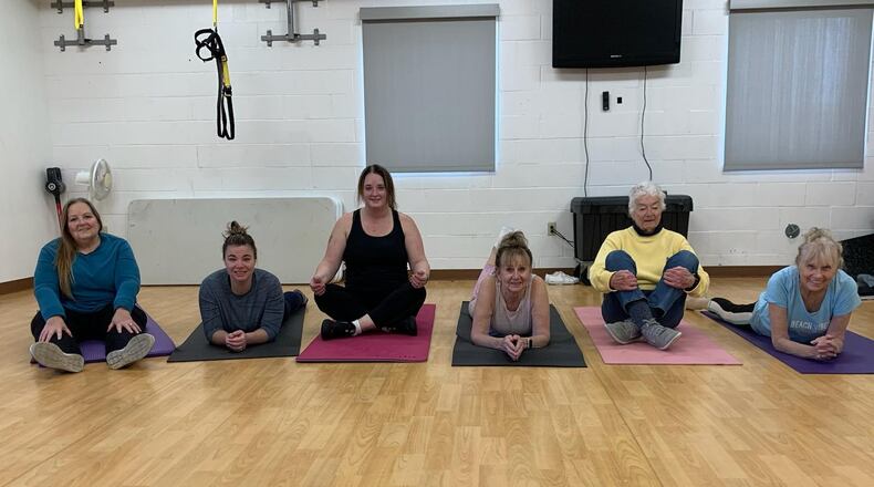 Champaign Family YMCA members in Pilates class (from left to right): Betty Lookabaugh, Lindsey Donay, Jenny Miller, Carole Kari, Kathy Moore and Georgia Bohnert. Contributed