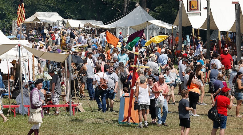 The crowd at Fair at New Boston Saturday, Sept. 2, 2023. BILL LACKEY/STAFF