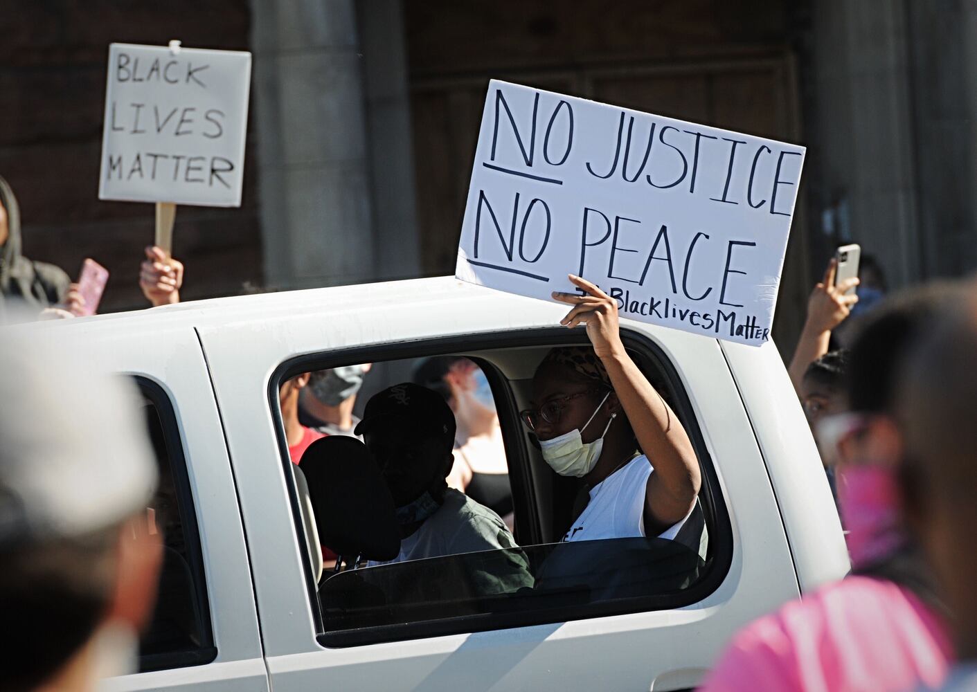 Protesters gather in Springfield today