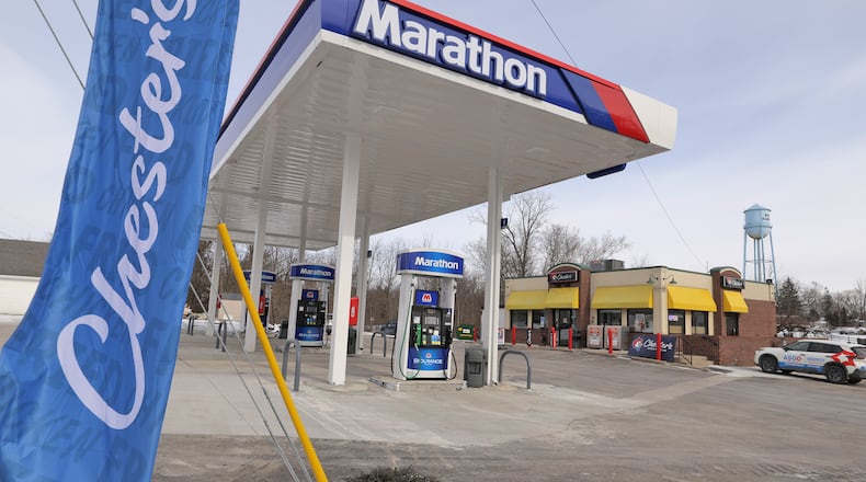 The new Marathon gas station and Chester's Chicken location in North Hampton Wednesday, Jan. 22, 2025. BILL LACKEY/STAFF