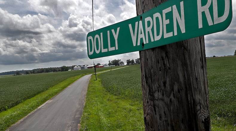 The 6700 block of Dolly Varden Road in Madison Township where a pregnant woman and her unborn baby where struck and killed by a car Thursday night. BILL LACKEY/STAFF