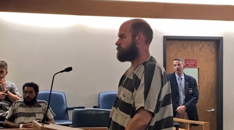 Chadwick Carpenter was arraigned in Clark County Municipal Court on Friday. Not guilty pleas were entered for charges of abduction and fleeing from police. JENNA LAWSON/STAFF