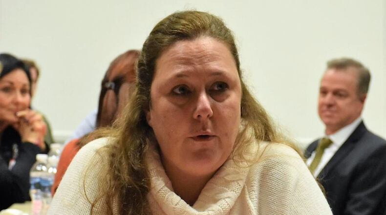 Kristi Lobaugh, of St. Clair Township in Butler County, talks about her experiences with trying to get her brother into quality addiction treatment in the area. DOUG OPLINGER/Contributed