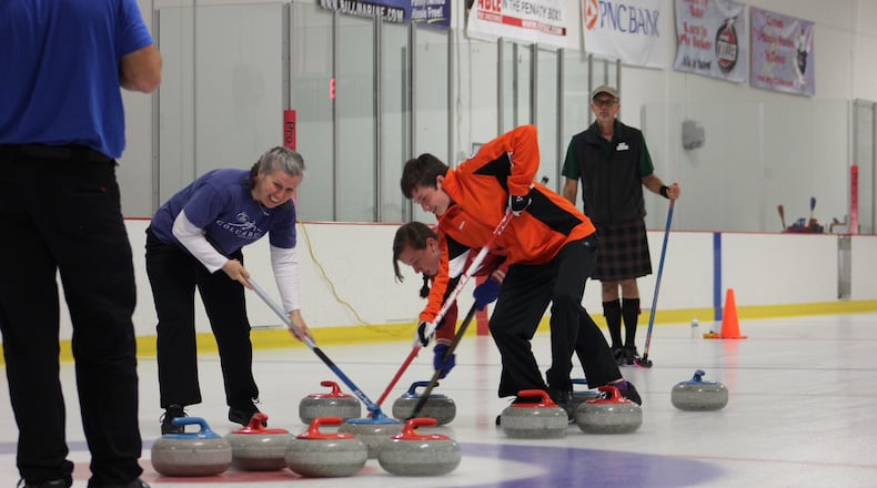 Curling at the National Trail Parks and Recreation District (NTRPD) Chiller in Springfield. CONTRIBUTED
