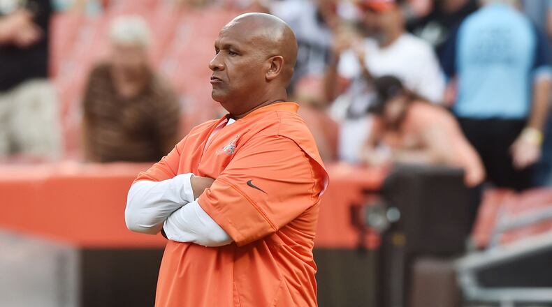 Browns coach Hue Jackson isn't a fan of players protesting during the national anthem.