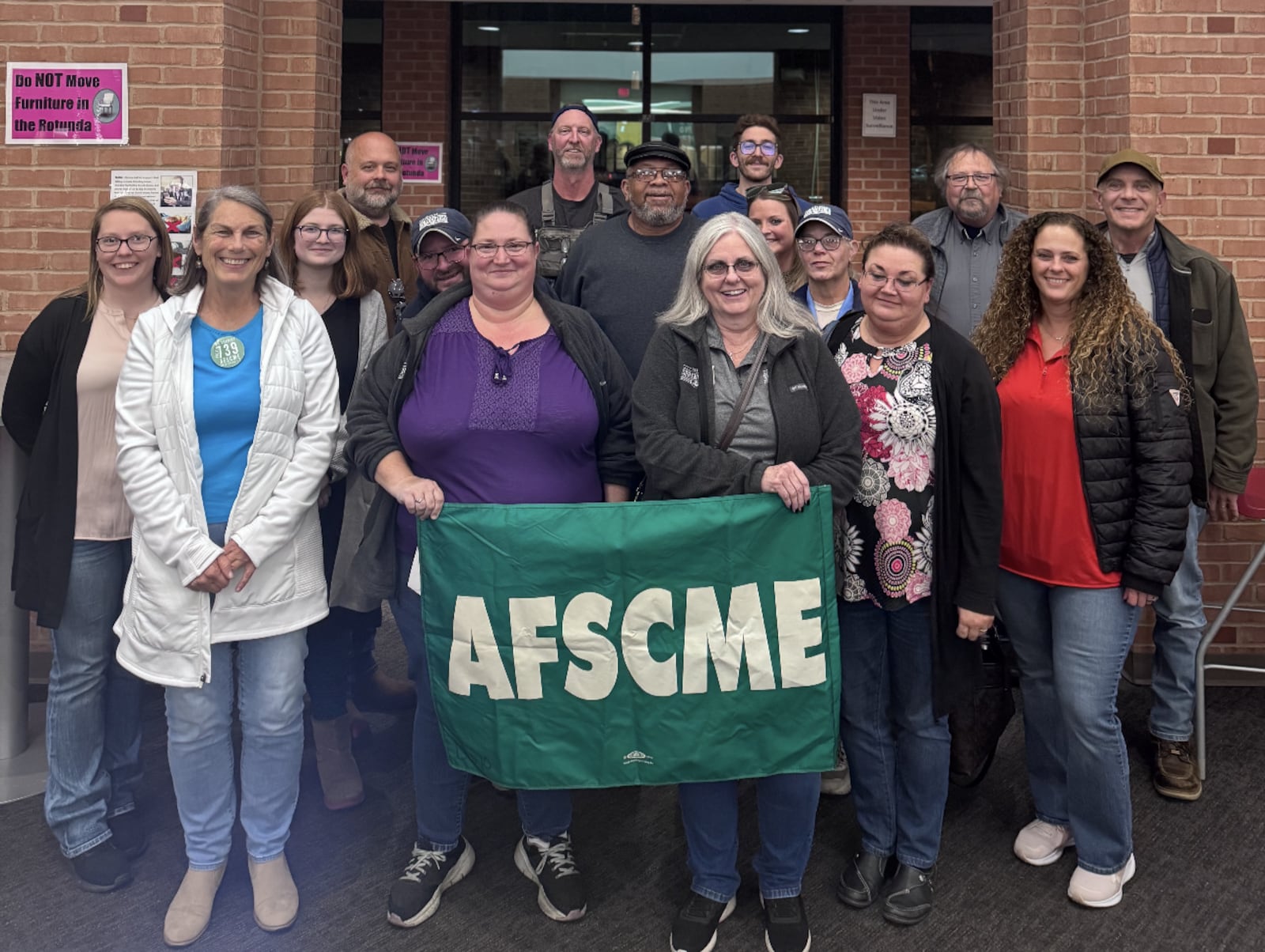 Members of AFSCME Local 739, made up of Springfield City Hall employees, pose for a photo. CONTRIBUTED PHOTO
