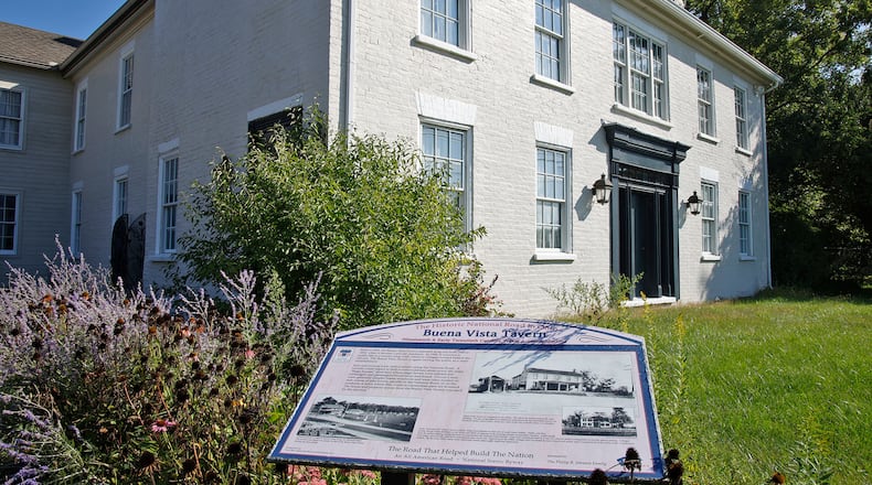 The Buena Vista Tavern at 8518 East National Road in Clark County has been a tavern, camp ground, private residence and a lamp shop since it was built in 1836. BILL LACKEY/STAFF