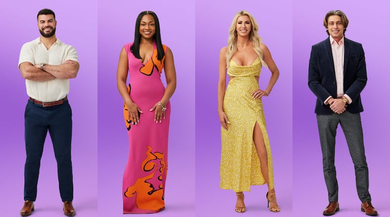 From left to right: Miguel, Tyler L., Elissa and Tyler H., are some of the folks who will appear on the next season of "Love is Blind" on Netflix. CONTRIBUTED/NETFLIX