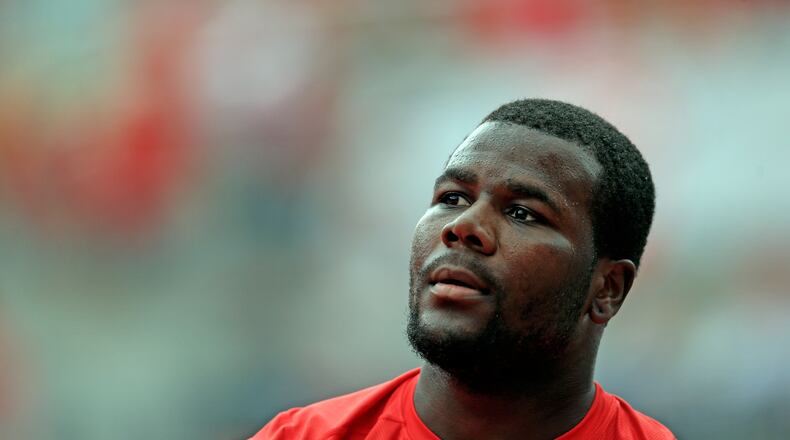 COLUMBUS, OH - SEPTEMBER 19: Quarterback Cardale Jones #12 of the Ohio State Buckeyes warms up before the game against the Northern Illinois Huskies at Ohio Stadium on September 19, 2015 in Columbus, Ohio. (Photo by Andrew Weber/Getty Images)