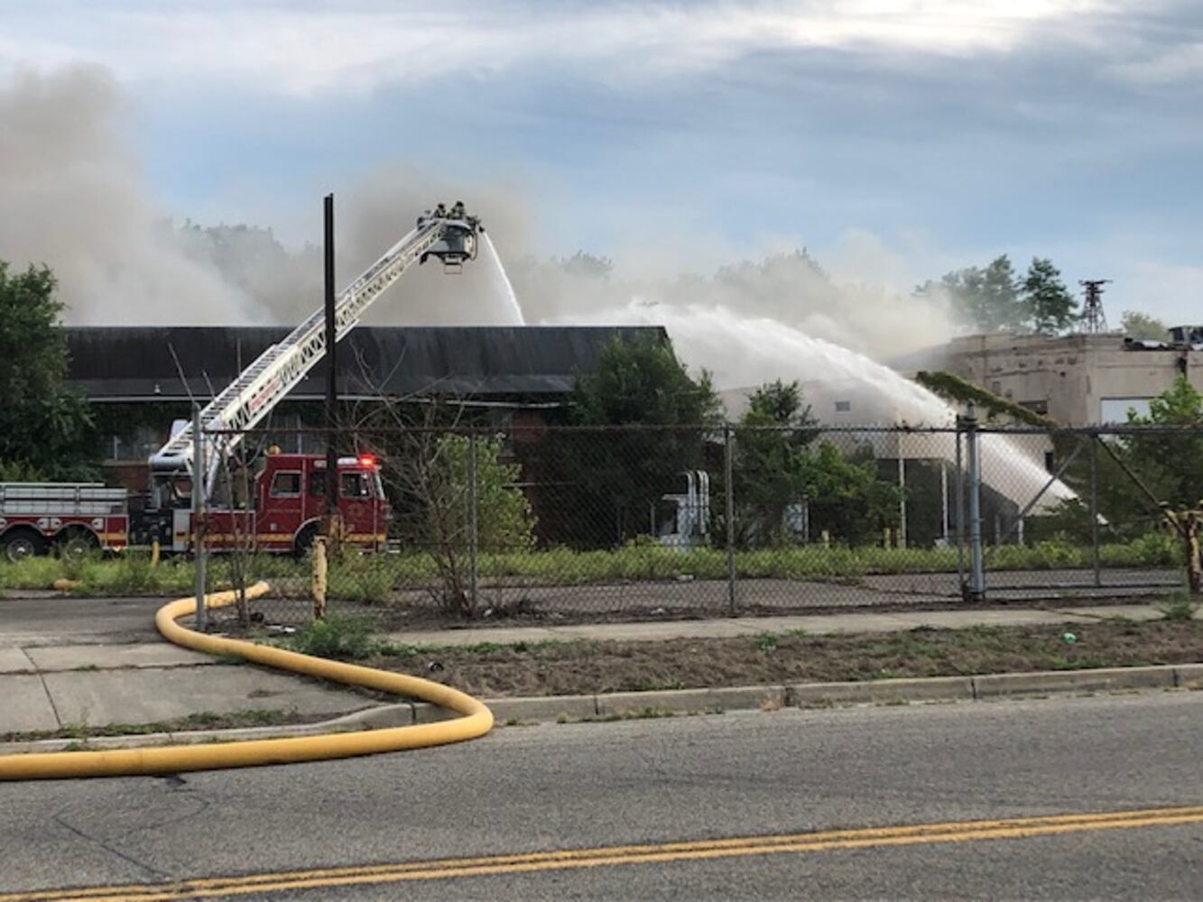 Abandoned factory fire in Springfield