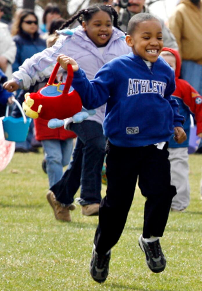 Egg hunt at Young's Dairy
