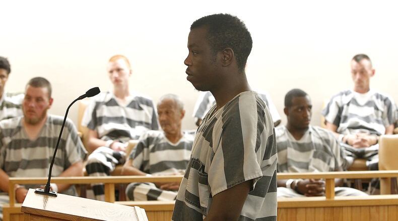 Deontarious Banks is arraigned is Clark County Municipal Court Monday, June 26, 2017. Bill Lackey/Staff