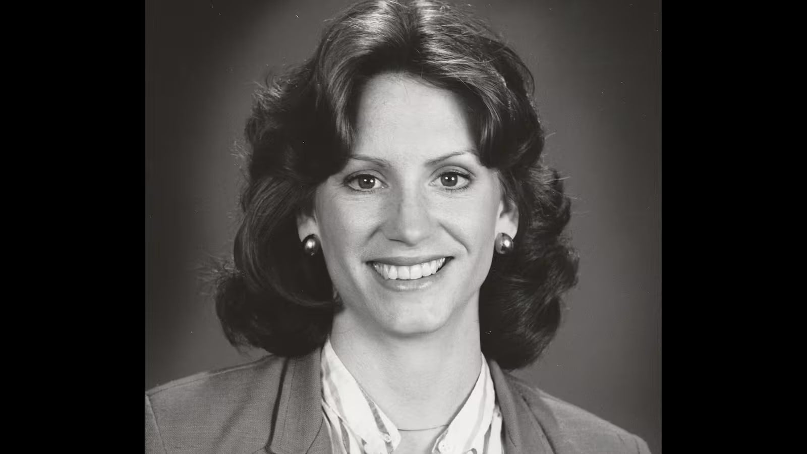 Cheryl McHenry at WHIO-TV in 1981. CONTRIBUTED