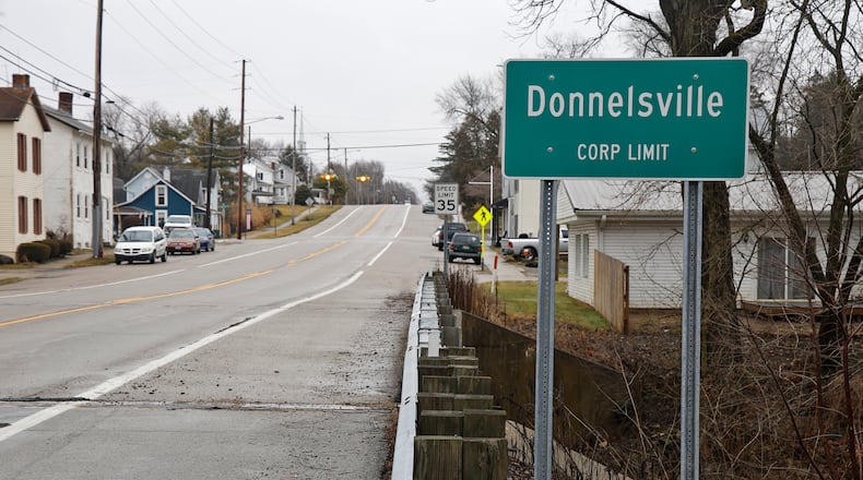 The village of Donnelsville wants to hook into the Clark County water system Thursday, Jan. 25, 2024. BILL LACKEY/STAFF