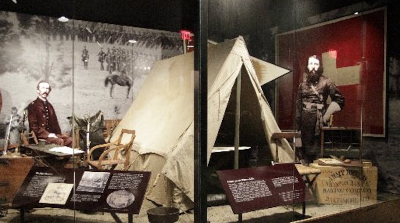 The Heritage Center of Clark County will host its Civil War Symposium this month. This display in the museum shows off some of its Civil War artifacts. File photo