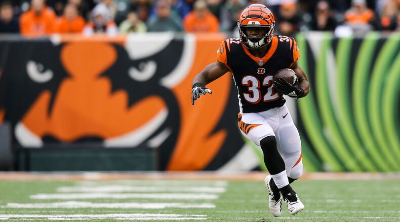 Mark Walton had 34 yards on 14 carries during his rookie season with the Bengals.