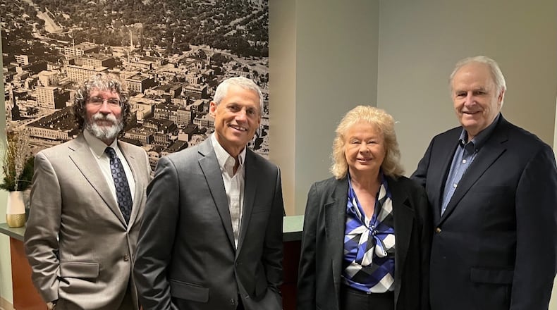 Patrick Field and P.J. Miller with Wallace & Turner stand next to Gaylee Ross and Jim Ross of Guarantee Insurance Agency. Contributed