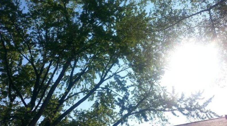 iWitness7 user "Anonymous" shares a photo of blue skies and bright sunshine in Harrison Township on Saturday, August 16, 2014.