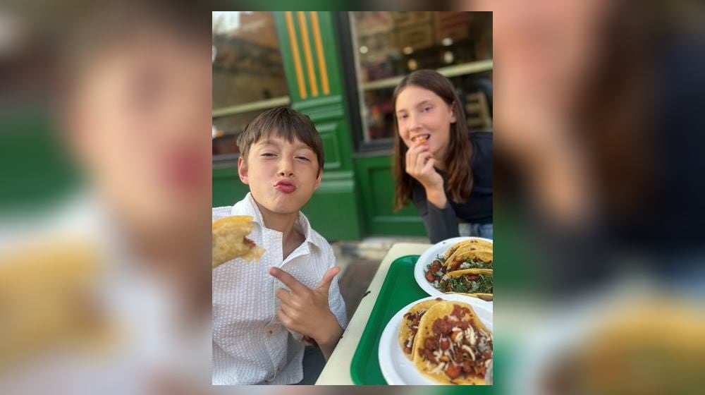 Whitney Kling's twins enjoy some lunch. CONTRIBUTED