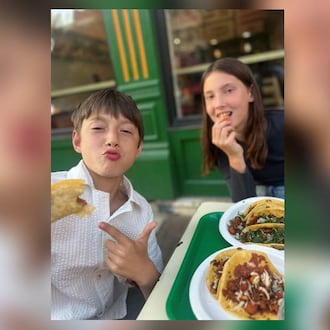 Whitney Kling's twins enjoy some lunch. CONTRIBUTED