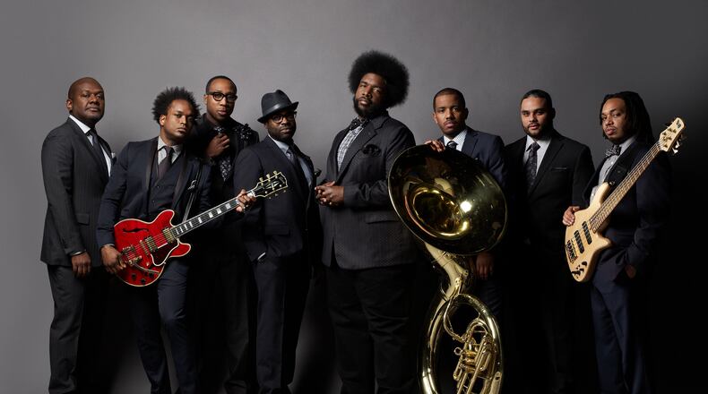 THE TONIGHT SHOW STARRING JIMMY FALLON -- Season: 5 -- Pictured: (l-r) James Poyser, Kirk Captain Kirk Douglas, Frank Knuckles Walker, Tariq Black Thought Trotter, Ahmir "Questlove" Thompson, Damon Tuba Gooding Jr. Bryson, James Kamal Gray, Mark Kelley -- (Photo by: Mark Seliger/NBC)