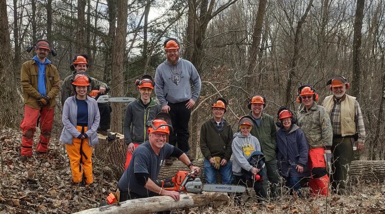 The Ohio Forestry Association Foundation awarded conservation education grants to seven organizations, including $500 to Graham Local Schools. In this photo is a a Chainsaw Safety Awareness That Works (CSAW) course is one example of projects that are eligible for OFAF funding. Contributed