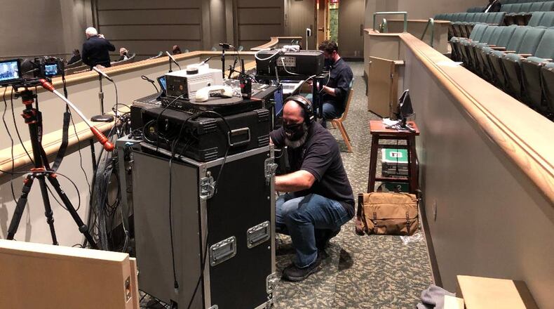 The halls of the Clark State Performing Arts Center’s Kuss Auditorium echoed with the sounds of a live performance for the first time in more than seven months on Friday evening. Brett Turner photo