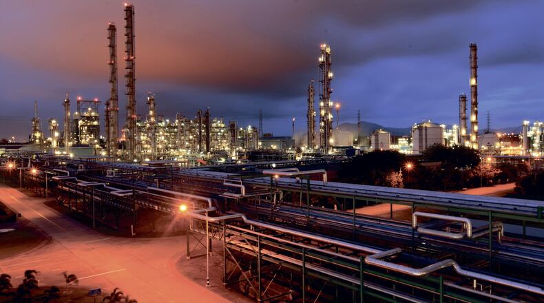 This is an example of a PTT Global Chemical petrochemical complex that the Thai-based company is considering building in Belmont County along the Ohio River in eastern Ohio. If constructed, the project would represent a multibillion-dollar investment, thousands of construction jobs, and a couple hundred permanent jobs. CONTRIBUTED