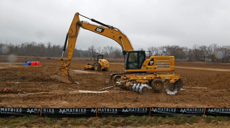 A construction site along Ohio Route 41 in Lawrenceville is shown Friday, March 10, 2023. Nearly 400 new storage units, some climate-controlled, will be built near the Crown Market. BILL LACKEY/STAFF