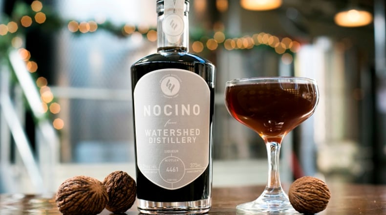 A Falling Leaves cocktail made from nocino, an Italian walnut liqueur from 2015, at Watershed Distillery in Columbus, Ohio.