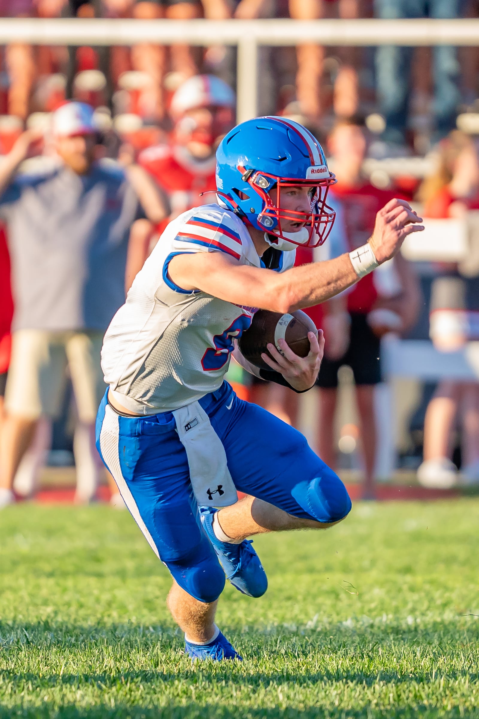 Northwestern High School senior Ried Smith runs the ball during their game at Southeastern on Friday, Aug. 22 at Trojan Stadium in South Charleston. The Warriors won 50-7. RODNEY GETZ / CONTRIBUTED PHOTO