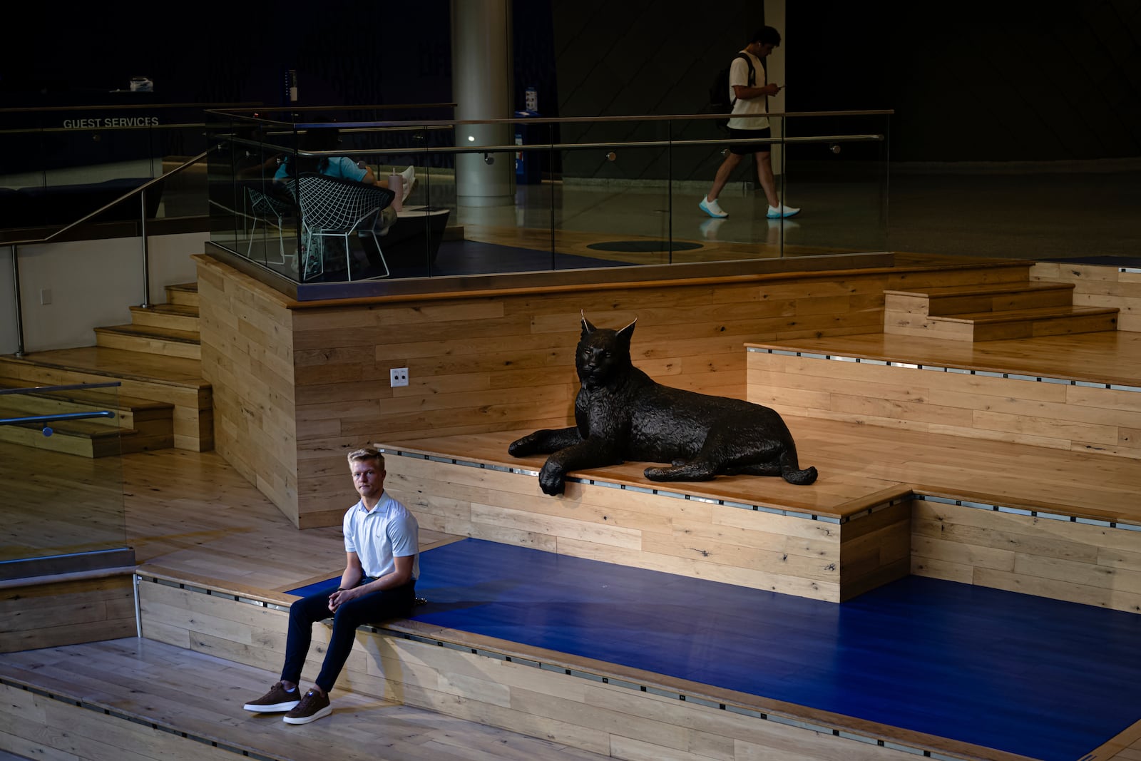 Austin Kissinger is seen at Gatton Student Center on the University of Kentucky's campus Tuesday, April 29, 2025, in Lexington, Ky. (AP Photo/Jon Cherry)