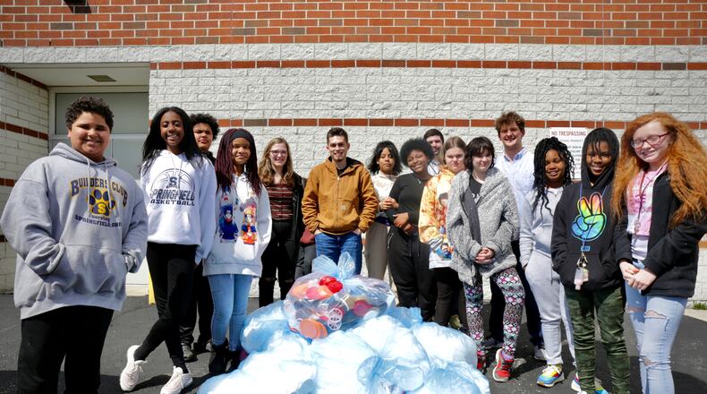 Hayward Middle School students collected donations from community members that will be recycled into a bench for their peace garden. Contributed