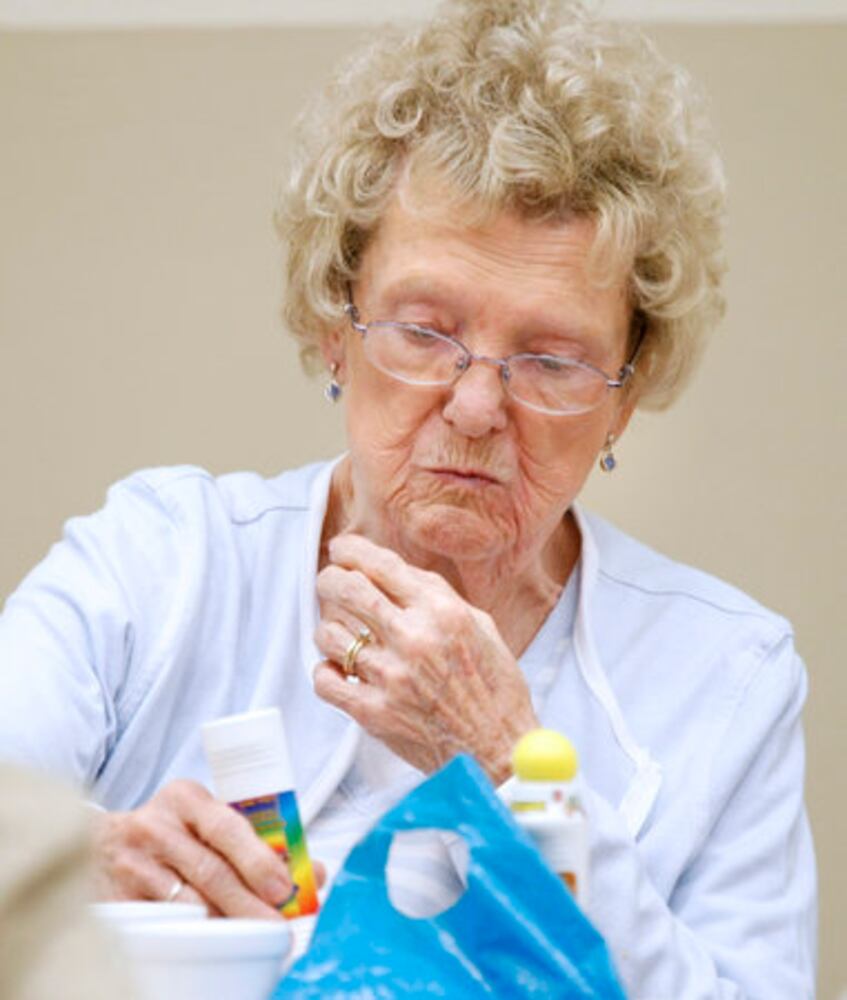 Seniors playing bingo