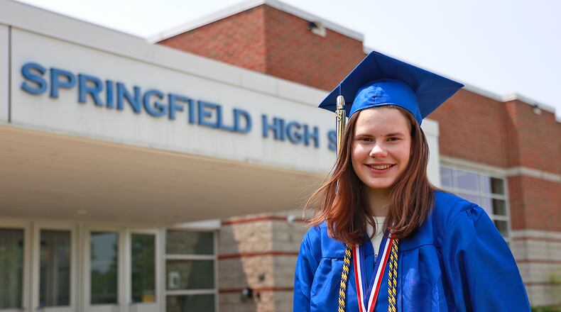 Leeza Wheeler is a graduating senior from Springfield High School Thursday, May 18, 2023. BILL LACKEY/STAFF