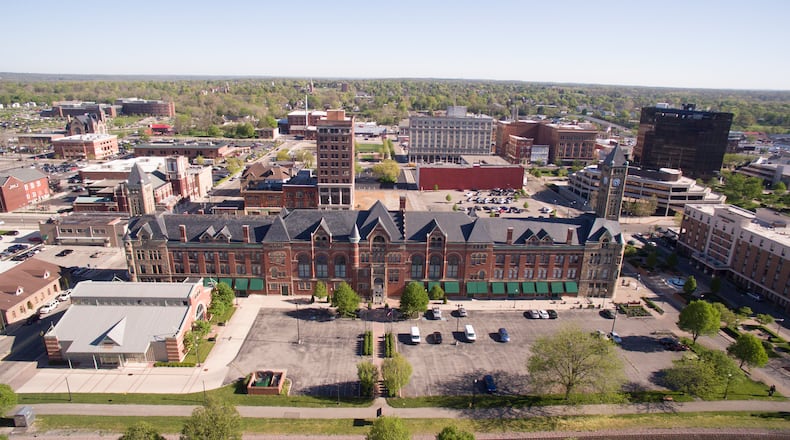 Downtown Springfield looking north on April 24, 2017 TY GREENLEES / STAFF