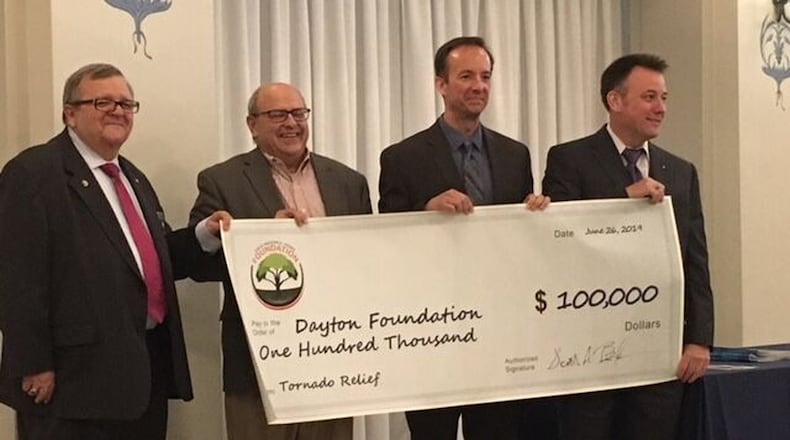 The Ohio Masonic Home Foundation partnered with the Dayton Masonic Center Foundation collectively have already raised $110,000 to help victims 55 and older effected by the Memorial Day tornadoes. SUBMITTED