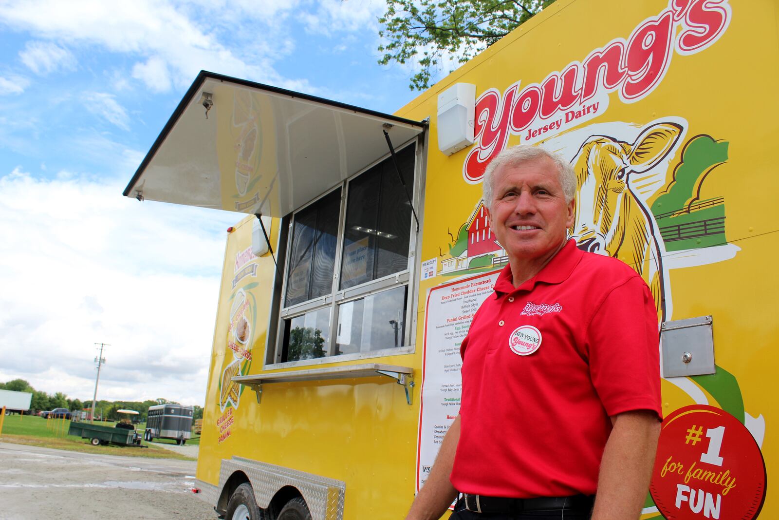 Ben Young is the co-owner of Young's Jersey Dairy near Yellow Springs. The business sells cheese curds, ice cream and grilled cheese from its new food truck.