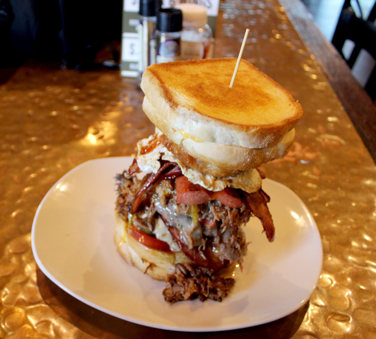 Can you handle this Monster?  Wandering Griffin's Monster Burger is more than 2 pounds of cheese, meat and more cheese and meat.