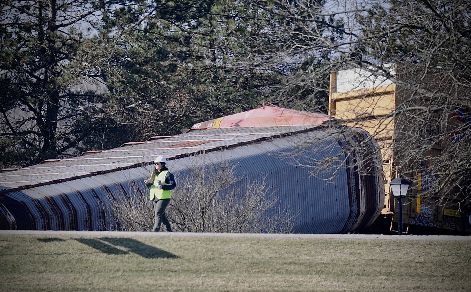 Cleaning up train derailment